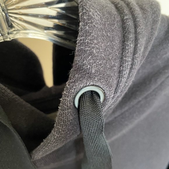 Athleta Yogi High-Low Oversized Hoodie Sweatshirt Black XS - Picture 10 of 13